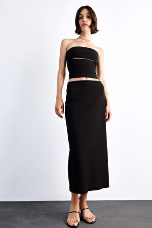 Fitted Twill Midi Etek