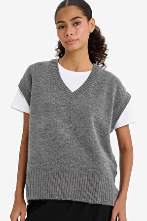 Regular Fit V Yaka Yelek