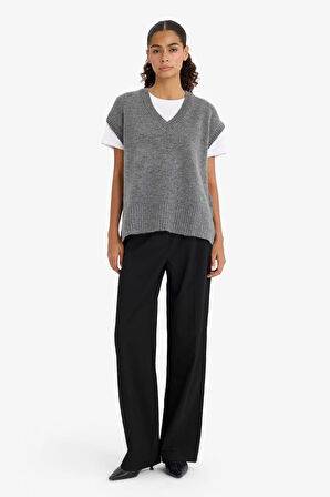 Regular Fit V Yaka Yelek