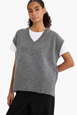 Regular Fit V Yaka Yelek