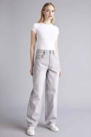 DeFacto Baggy Fıt Yüksek Bel Jean Kar Yıkamalı Pantolon G4932AX26SMNM55