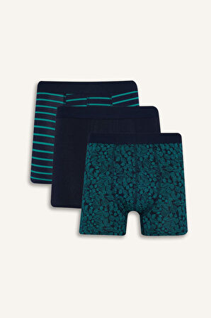 Regular Fit Çizgili 3'lü Boxer