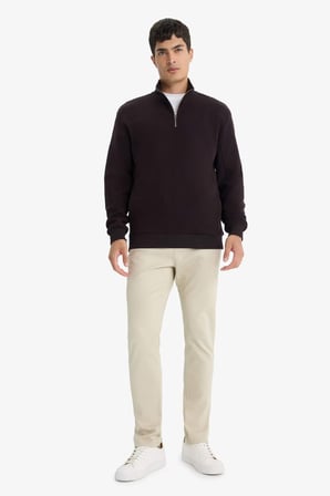 DeFacto Yumuşak Tuşe Fermuarlı Sweatshirt E9629AX25AUBN337