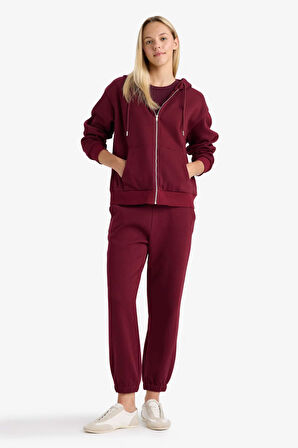 Basic Düz Cepli Beli Bağcıklı Kalın Jogger Eşofman Altı