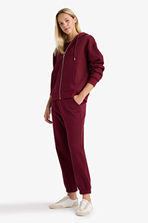 Basic Düz Cepli Beli Bağcıklı Kalın Jogger Eşofman Altı