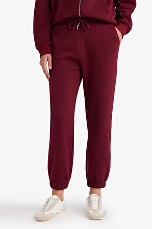 Basic Düz Cepli Beli Bağcıklı Kalın Jogger Eşofman Altı