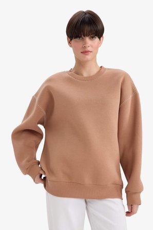 DeFacto Overshirt Fit Bisiklet Yaka Sweatshirt G3320AX25AUBN336