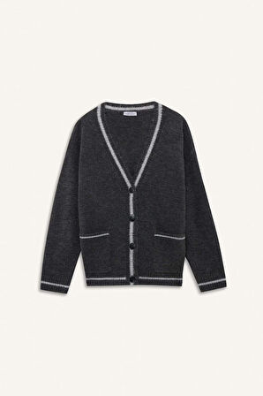 Okula Dönüş Coool Oversize Geniş Kalıp V Yaka Hırka