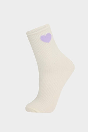 Kız Çocuk 5'li Pamuklu Uzun Çorap