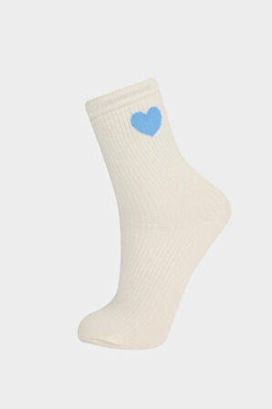 Kız Çocuk 5'li Pamuklu Uzun Çorap