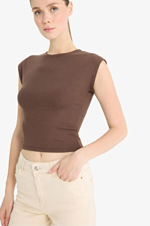 DeFacto Slim Fit Dar Kesim Bisiklet Yaka Basic Düz Modal Kısa Kollu Tişört F0685AX25SPBN151