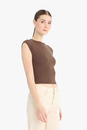 DeFacto Slim Fit Dar Kesim Bisiklet Yaka Basic Düz Modal Kısa Kollu Tişört F0685AX25SPBN151