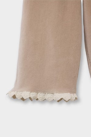 DeFacto Wide Baggy Fit Fitilli Kadife Pantolon Kız Bebek G6878A525CWKH38