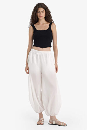 Barrel Fit Cepli Normal Bel Standart Boy Vual Pantolon