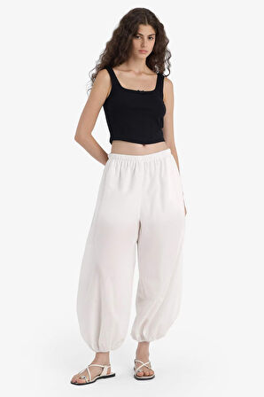 Barrel Fit Cepli Normal Bel Standart Boy Vual Pantolon