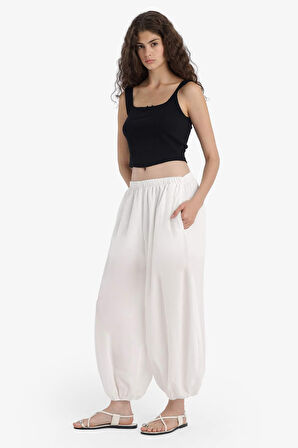 Barrel Fit Cepli Normal Bel Standart Boy Vual Pantolon