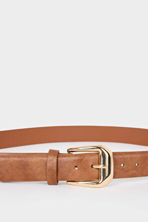 Kadın Büyük Toka Suni Deri Jean Kemeri