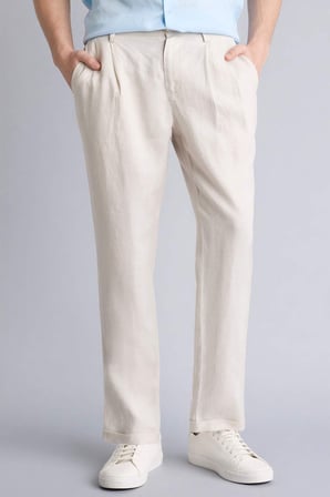 DeFacto Relax Fıt Duble Paça %100 Keten Pantolon C1826AX26SMBG106