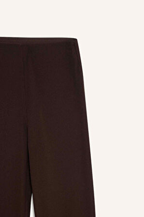 DeFactoFit Flare Fit Toprlayıcı Yüksek Bel İspanyol Paça Standart Boy Ribana Sporcu Pantolon