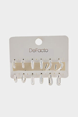 Kadın 6'lı Silver Küpe