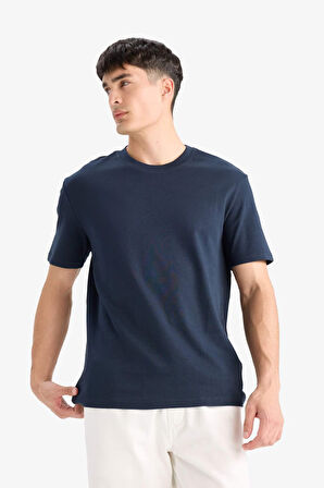 DeFacto %100 Pamuk Regular Fit Bisiklet Yaka Kısa Kollu Tişört E7961AX25AUNV64