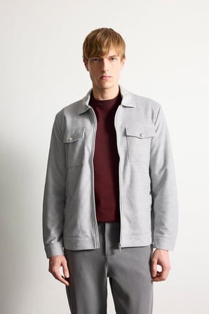 DeFacto Slim Fit Astarlı Fermuarlı Cepli Mevsimlik Mont D7533AX26SPGR221