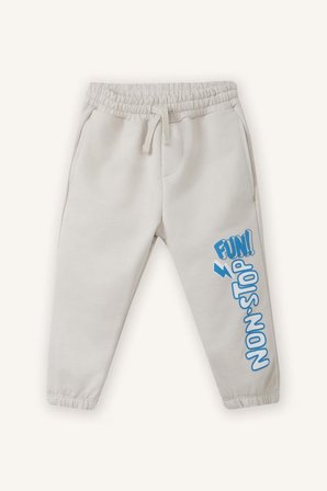 %100 Pamuk Baggy Fıt Baskılı Pantolon Erkek Bebek