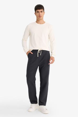 Slim Fit Dar Kesim Bisiklet Yaka Uzun Kollu Tişört