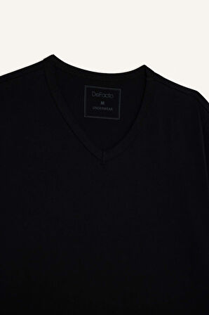 Slim Fit Dar Kesim V Yaka Üst