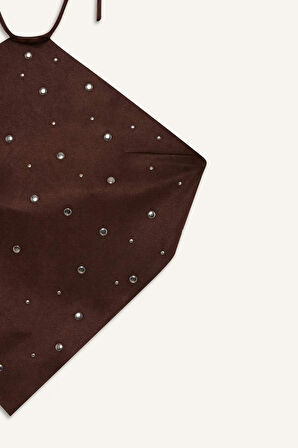 Coool Fitted Süet Kolsuz Bluz