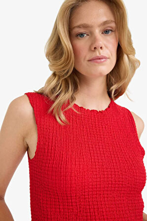 Slim Fit Dar Kesim Bisiklet Yaka Bürümcük Atlet