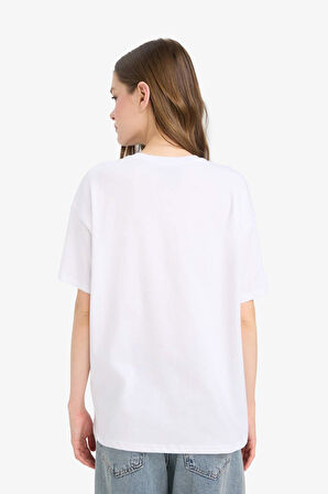 Coool Billie Eilish  Oversize Geniş Kalıp Baskılı Kısa Kollu Tişört