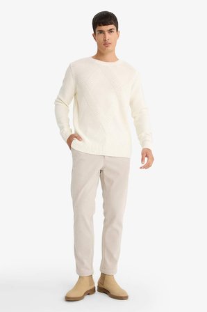 DeFacto Regular Fit Düz Paça Chino Pantolon F3752AX25AUBG205