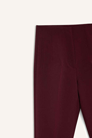 Carrot Fit  Fermuarlı Yüksek Bel Dar Paça Crop Pantolon