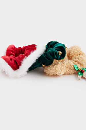 Kadın Yılbaşı Temalı 3'lü Lastik Toka