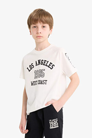 Erkek Çocuk 2'li Takım Baskılı Kısa Kollu Tişört Eşofman Altı