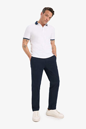 DeFacto Slim Fit Dar Kesim Polo Yaka Basic Düz Kısa Kollu Tişört F4674AX25SMWT79