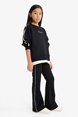 Kız Çocuk Flare Fit Beli Lastikli Eşofman Altı