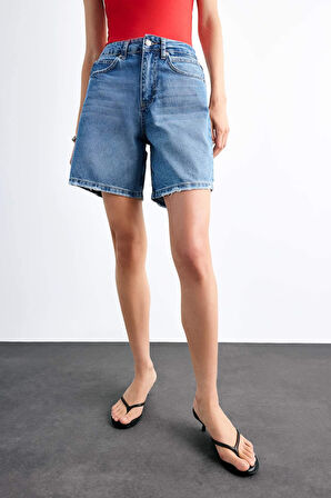 Regular Fit Jean Şort