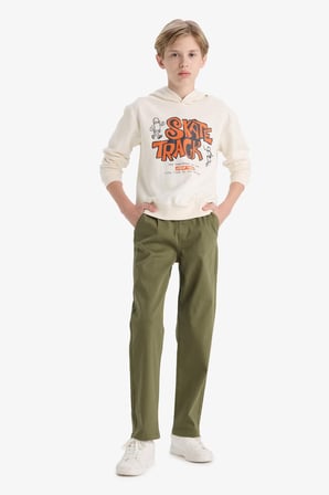 Erkek Çocuk Kapüşonlu Baskılı Sweatshirt