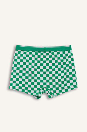 Erkek Çocuk Dama Desenli  3'lü Boxer