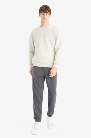 DeFacto Boxy Fit Bisiklet Yaka İçi Yumuşak Tüylü Baskılı Sweatshirt X8282AZ25AUBG672