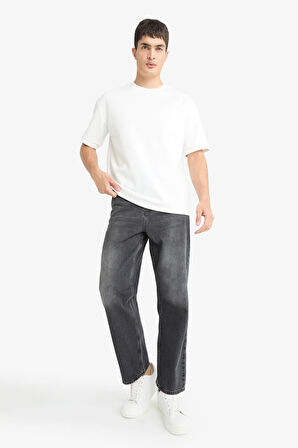 Baggy Fit Normal Bel Geniş Paça Jean Pantolon