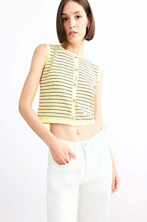 Bisiklet Yaka Triko Yelek