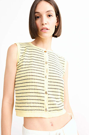 Bisiklet Yaka Triko Yelek