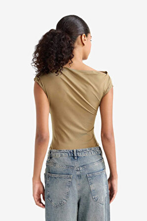 Slim Fit Dar Kesim Tek Omuzlu Atlet