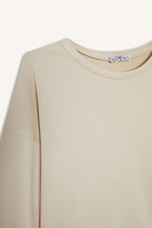 Bisiklet Yaka Modal Sweatshirt