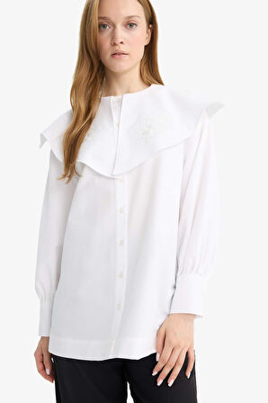 Relax Fit Poplin Uzun Kollu Tunik