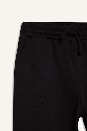 Erkek Çocuk Beli Lastikli Düz Paça Pike Eşofman Altı