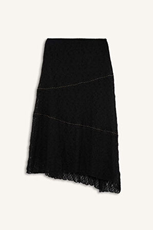 A Kesim Normal Bel Dantel Mini Etek